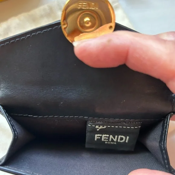 Fendi Embossed Leather Trifold compact wallet - Picture 8 of 12